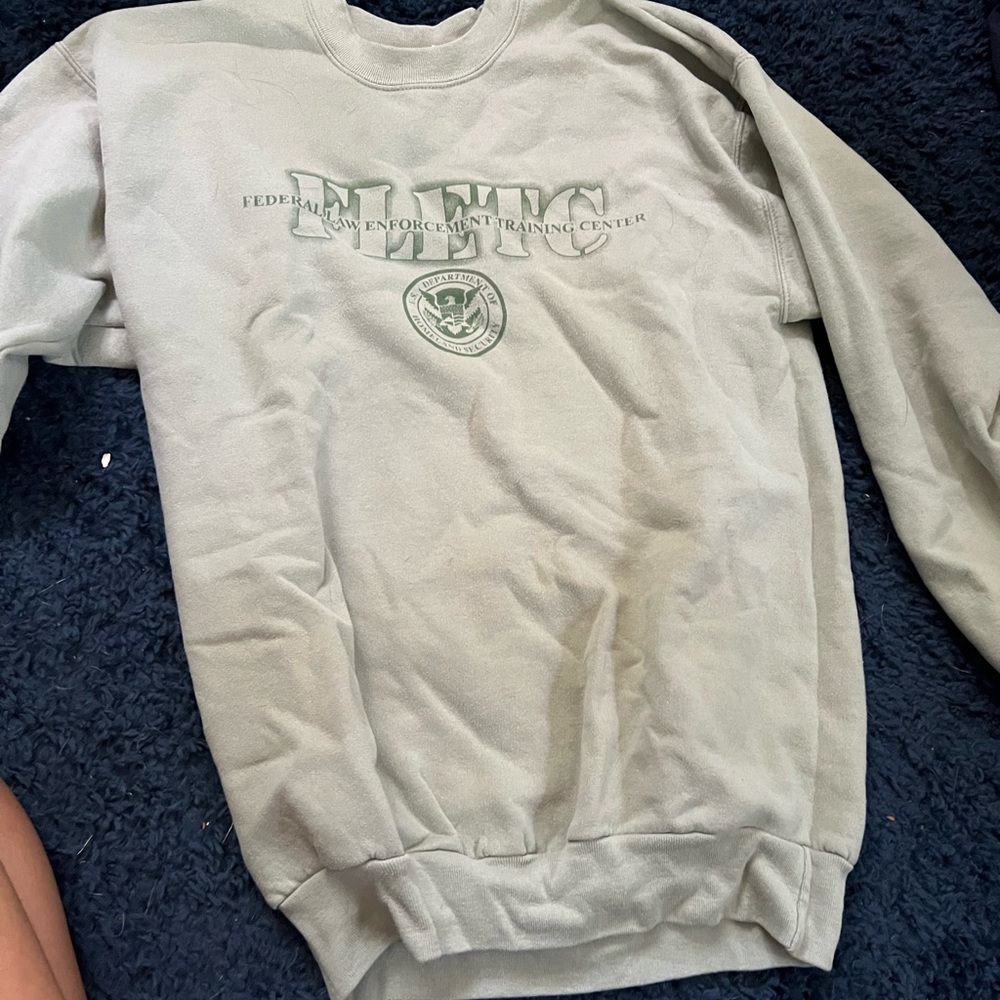 Green sweatshirt. Cozy adult small.